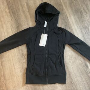 Black Scuba Hooded Zip-Up Jacket
